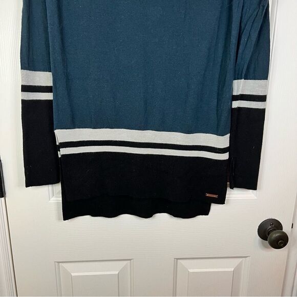 Sweaty Betty Jumper 100% Merino Wool Alpine Tunic Sweater Color Block Size Small - Picture 6 of 11